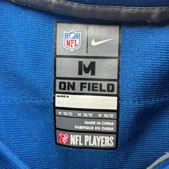 Nike Men’s M 10/12 Football Jersey Indianapolis Colts NFL Blue White - Picture 2 of 8